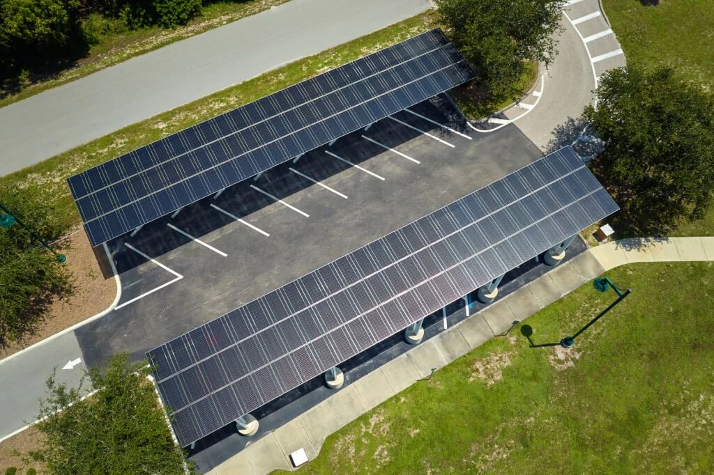 solar-panels-installed-over-parking-lot-for-parked